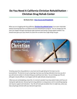 Christian Substance Abuse