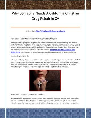 Christian Counseling For Drug Addiction